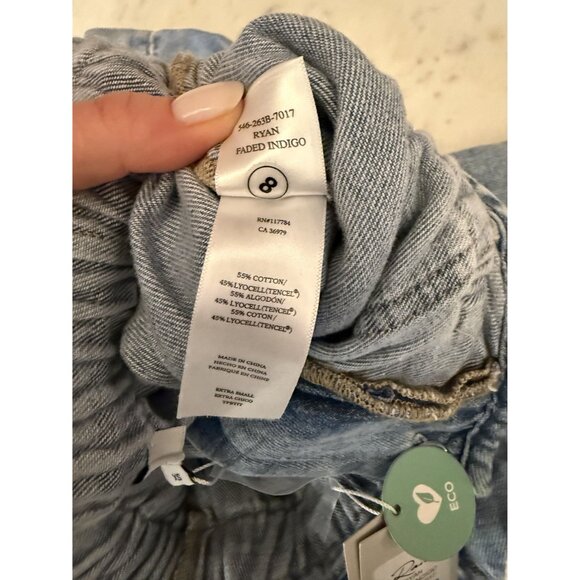 Rails Ryan Drawstring Denim Pants Faded Indigo Size XS NEW $178 [jb] - Picture 12 of 14